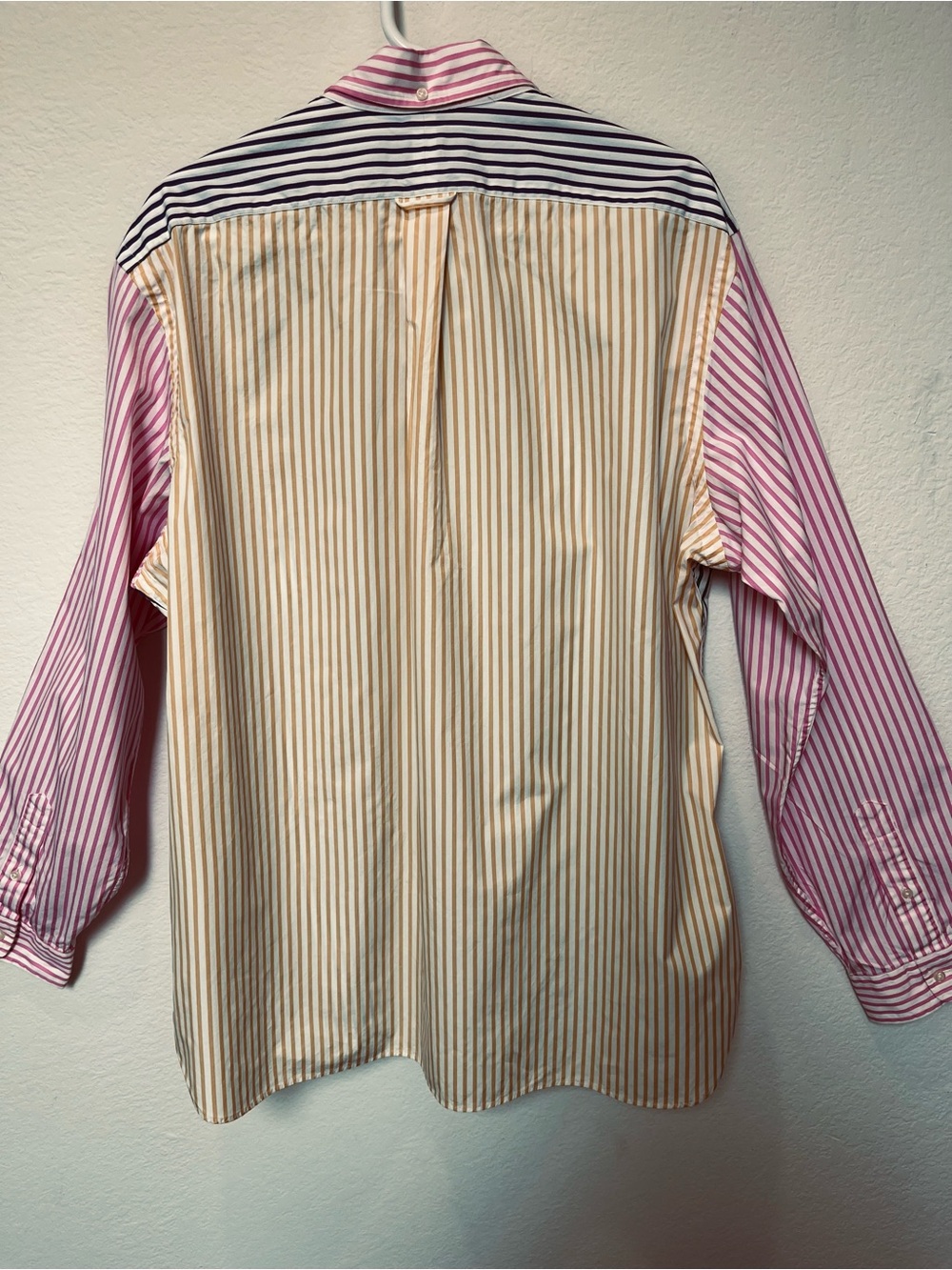 Ralph Lauren Blue and Yellow And Pink Striped Men's Button Down Shirt - Picture 6 of 11
